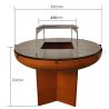 Gratar pe lemn cu plita mare, Vatra de foc, Multifunctional, din otel corten,  dia 100xH 70 cm, AshCraft