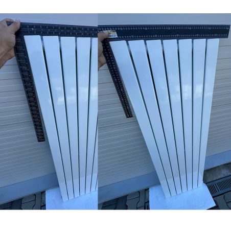Calorifer vertical dublu Kalifa, Resigilat, Alb, dimensiune :160x54 cm