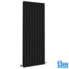 Calorifer dublu vertical, otel, Negru Mat, dimensiune: 180x61 cm, Kalifa