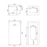 Lavoar stativ, freestanding, Alb Lucios, 45x36x85 cm, cu gaura de baterie, Colona Lavoar stativ, freestanding, Alb Lucios, 45x36x85 cm, cu gaura de baterie, Colona