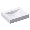 Lavoar EGO 810, Alb, lucios, 60, 80 sau 100 x 48 cm, montaj pe blat sau suspendat, compozit marmura Lavoar EGO 810, Alb, lucios, 60, 80 sau 100 x 48 cm, montaj pe blat sau suspendat, compozit marmura