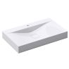 Lavoar EGO 810, Alb, lucios, 60, 80 sau 100 x 48 cm, montaj pe blat sau suspendat, compozit marmura