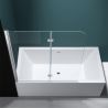 Paravan cada pliabil EGO-1408, 120x140 cm, sticla securizata 6 mm transparenta, pivotant 180°, tratament Nano Easy Clean