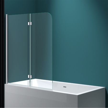 Paravan cada pliabil EGO-1408, 120x140 cm, sticla securizata 6 mm transparenta, pivotant 180°, tratament Nano Easy Clean