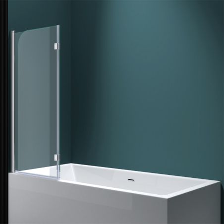 Paravan cada pliabil EGO-1408, 120x140 cm, sticla securizata 6 mm transparenta, pivotant 180°, tratament Nano Easy Clean