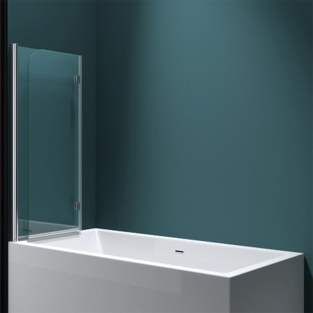 Paravan cada pliabil EGO-1408, 120x140 cm, sticla securizata 6 mm transparenta, pivotant 180°, tratament Nano Easy Clean