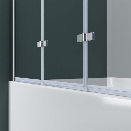 Paravan pliabil ,130x140 cm, sticla 6 mm, pivotant 180°, montaj pe stanga, EGO-116, tratament Nano Easy Clean