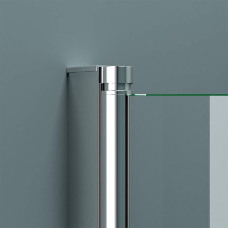 Paravan pliabil ,130x140 cm, sticla 6 mm, pivotant 180°, montaj pe stanga, EGO-116, tratament Nano Easy Clean