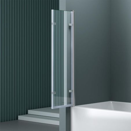 Paravan pliabil ,130x140 cm, sticla 6 mm, pivotant 180°, montaj pe stanga, EGO-116, tratament Nano Easy Clean