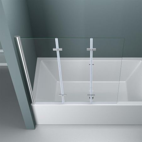 Paravan pliabil ,130x140 cm, sticla 6 mm, pivotant 180°, montaj pe stanga, EGO-116, tratament Nano Easy Clean