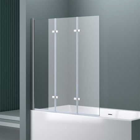 Paravan pliabil ,130x140 cm, sticla 6 mm, pivotant 180°, montaj pe stanga, EGO-116, tratament Nano Easy Clean