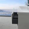 Mobilier baie, Mdf cu lavoar din compozit, separatoare sertare, Soft-Close, dimensiune de 60 sau 90 cm, Alb Lucios,Trieste