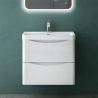 Mobilier baie, MDF vopsit, lavoar din compozit, separatoare sertare, Soft-Close, dimensiune de 60 sau 90 cm, Alb Lucios,Trieste