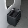 Mobilier baie, Mdf vopsit, lavoar din compozit, separatoare sertare, Soft-Close, dimensiune de 60 sau 90 cm, Negru Mat, Trieste