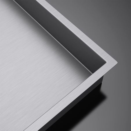 Nisa de dus, raft incastrat in perete, otel, 30x30 sau 60x30, Crom, Flux