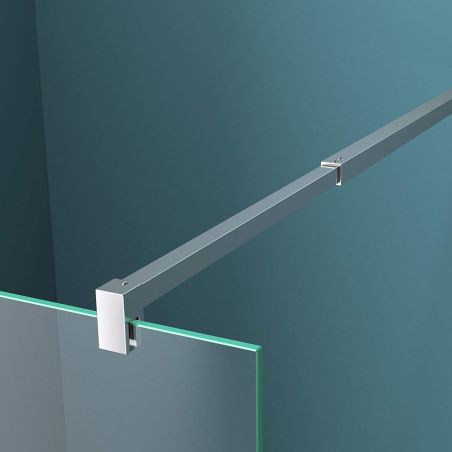 Perete dus Walk-In, sticla securizata 10 mm, transparenta, dimensiuni 80, 100, 120, 140 cm, Lotus Efect, Sicilia