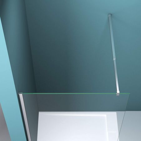 Perete dus Walk-In,  sticla securizata, sablata partial 10 mm, dimensiuni 100, 120, 140 cm, Lotus Efect, Sicilia
