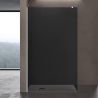Perete dus Walk-In, sticla securizata finisaj Grafit 10 mm, dimensiuni 100, 120, 140 cm, Lotus Efect, Sicilia