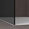 Perete dus Walk-In, sticla securizata finisaj Grafit 10 mm, dimensiuni 100, 120, 140 cm, Lotus Efect, Sicilia