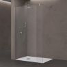 Perete dus Walk-In, sticla securizata 10 mm, transparenta, dimensiuni 80, 100, 120, 140 cm, Lotus Efect, Sicilia