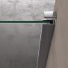 Perete dus Walk-In,  sticla securizata, sablata partial 10 mm, dimensiuni 100, 120, 140 cm, Lotus Efect, Sicilia