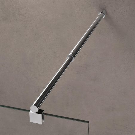 Perete dus Walk-In,  sticla securizata, sablata partial 10 mm, dimensiuni 100, 120, 140 cm, Lotus Efect, Sicilia