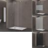 Perete dus Walk-In, sticla securizata 10 mm, transparenta, dimensiuni 80, 100, 120, 140 cm, Lotus Efect, Sicilia