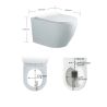 Vas Wc, finisaj marmura, Rimless, 49x36 cm, montaj suspendat, capac cu Soft-Close, ceramica sanitara, Ben