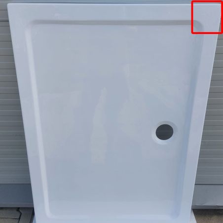 Cadita dreptunghiulara slim Resigiliat, 4 cm inaltime, dimensiune 90 x 120 cm, acril sanitar, FARO