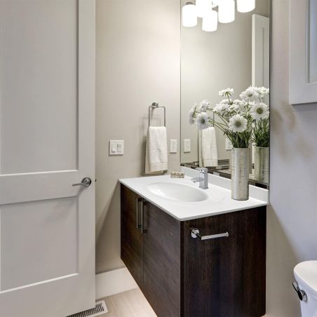 Lavoar, compozit mineral, montaj semi-incastrat, o gaura de baterie, ventil alb inclus, 78x56-63x48 cm, Nobile