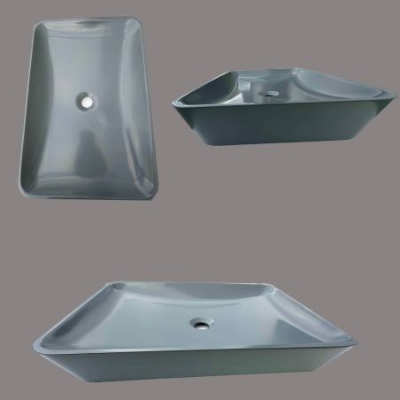 Lavoar EGO 815 Resigilat, Antracit, mat, 60x40 cm, montaj pe blat, compozit marmura