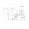 Lavoar stativ Lazio, 43x36x86 cm, montaj pe podea, cu gaura de baterie, ceramica sanitara, Royalty Line by Ego Lavoar stativ Lazio, 43x36x86 cm, montaj pe podea, cu gaura de baterie, ceramica sanitara, Royalty Line by Ego