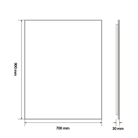 Oglinda, sticla 5 mm, montaj reversibil, dimensiuni 70 x 90 cm, Clara