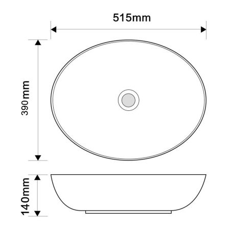 Lavoar, montaj pe blat, 51x39 cm, ceramica sanitara, Alb Marble, Rosa Lavoar, montaj pe blat, 51x39 cm, ceramica sanitara, Alb Marble, Rosa