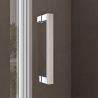 Cabina de dus, perete fix, usa batanta, sticla 8 mm, securizata, profil, maner Crom, dimensiuni: 90-100 x 90-100, Ego-36