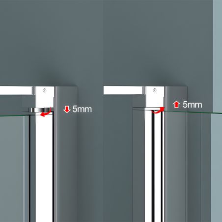 Cabina de dus, perete fix, usa batanta, sticla 8 mm, securizata, profil, maner Crom, dimensiuni: 90-100 x 90-100, Ego-36