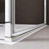 Cabina de dus, perete fix, usa batanta, sticla 8 mm, securizata, profil, maner Crom, dimensiuni: 90-100 x 90-100, Ego-36