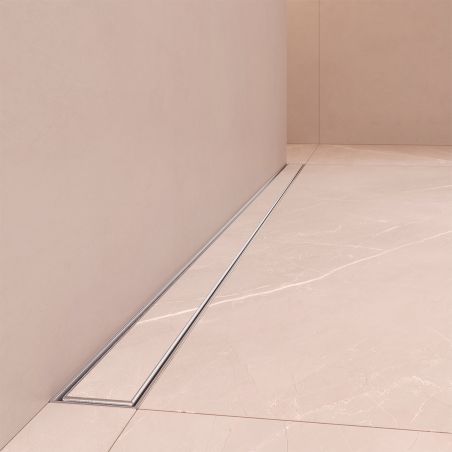 Rigola de dus, montaj langa perete, dimensiune 70-100, otel inoxidabil, Crom