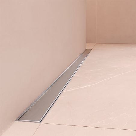 Rigola de dus, montaj langa perete, dimensiune 70-100, otel inoxidabil, Crom