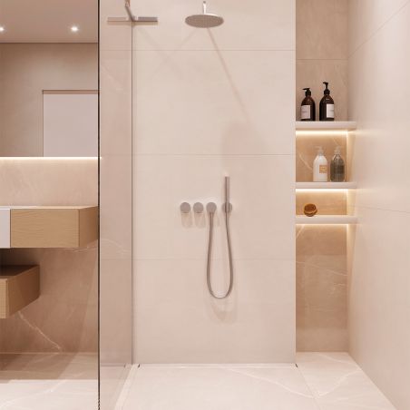 Rigola de dus, montaj langa perete, dimensiune 70-100, otel inoxidabil, Crom