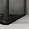 Cabina de dus, perete fix, usa batanta, sticla 8 mm, securizata, profil, maner Negru, dimensiuni: 90-100 x 90-100, Ego-36