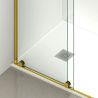 Perete dus Walk-In, sticla securizata de 6 mm, 2 elemente, glisant, dimensiuni 120x200 cm,  Auriu Mat, Benito