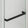Perete dus Walk-In, sticla securizata de 6 mm, 2 elemente, glisant, dimensiuni 120x200 cm,  Negru Mat, Benito