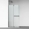 Perete dus Walk-In, sticla securizata de 6 mm, 2 elemente, glisant, dimensiuni 120x200 cm,  Negru Mat, Benito