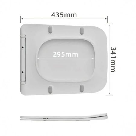 Capac slim Duroplast inchidere Soft-Close, distanta ajustabila, Quick Release, pentru vas wc Alfonso Alb