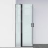 Cabina de dus, sticla securizata 6mm , Transparent, Negru, 2 usi Batante, dimensiuni: 80-90x120 cm, Axis