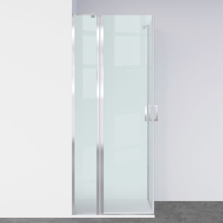 Cabina de dus, sticla securizata 6mm , Transparent, Crom, 2 usi Batante, dimensiuni: 80-90x120 cm, Axis