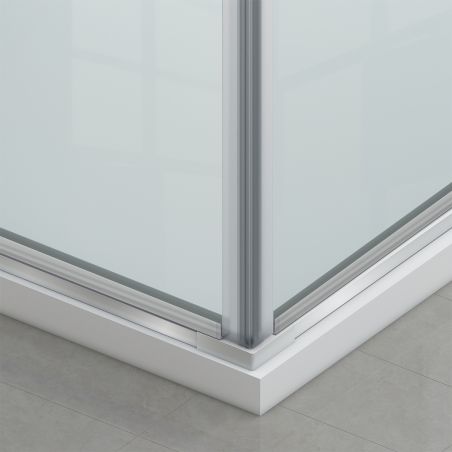 Cabina de dus, sticla securizata 6mm , Transparent, Crom, 2 usi Batante, dimensiuni: 80-90x120 cm, Axis