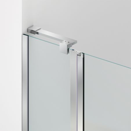 Cabina de dus, sticla securizata 6mm , Transparent, Crom, 2 usi Batante, dimensiuni: 80-90x120 cm, Axis
