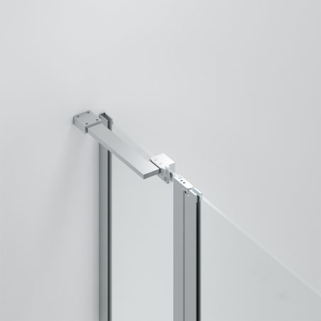 Cabina de dus, sticla securizata 6mm , Transparent, Crom, 2 usi Batante, dimensiuni: 80-90x120 cm, Axis